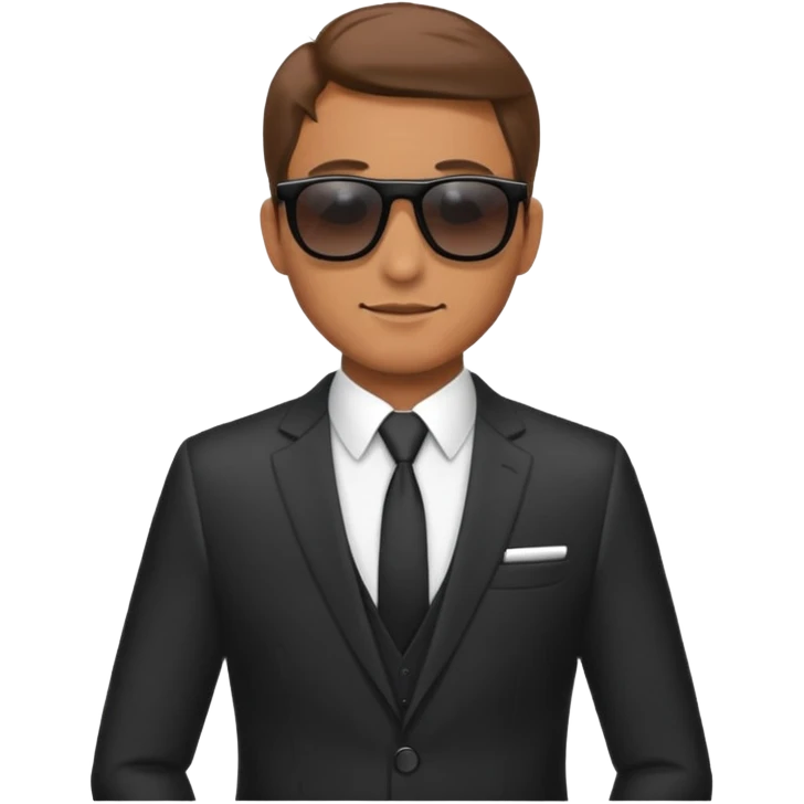 a man with suit and sunglasses emoji