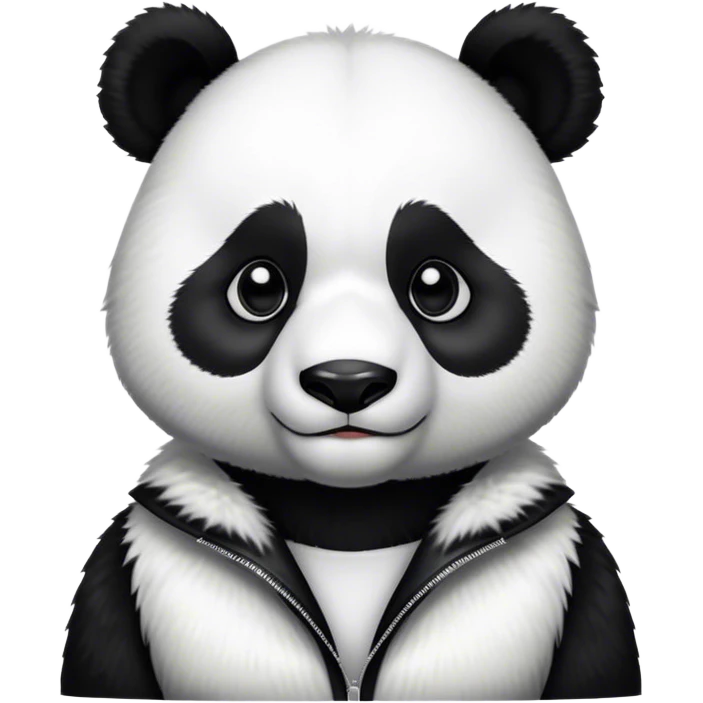 Fashionable panda emoji