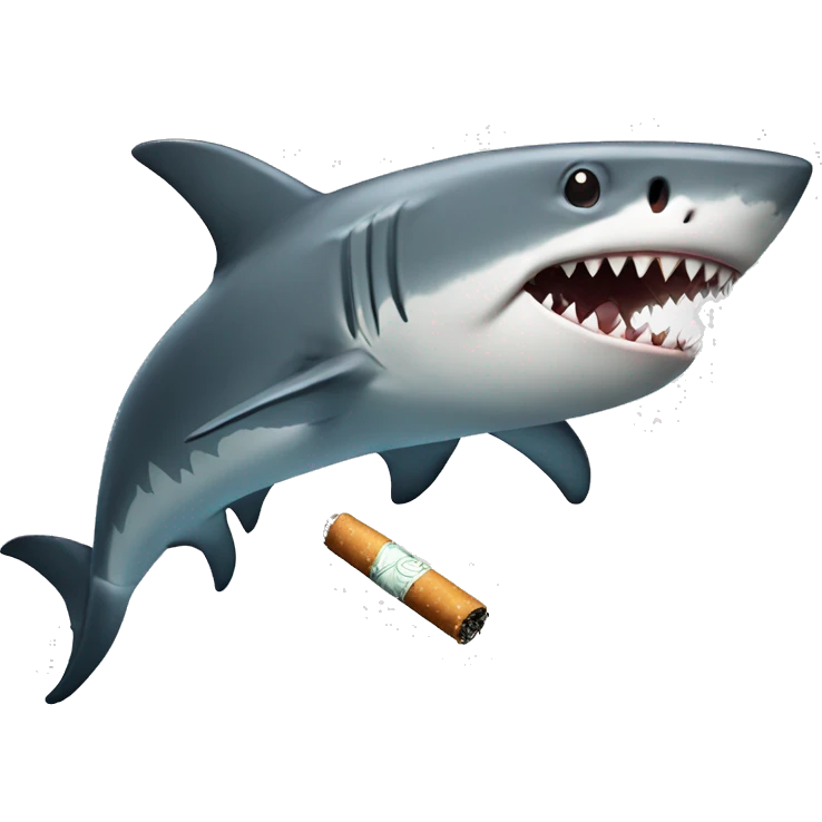 Shark with cigarette  emoji