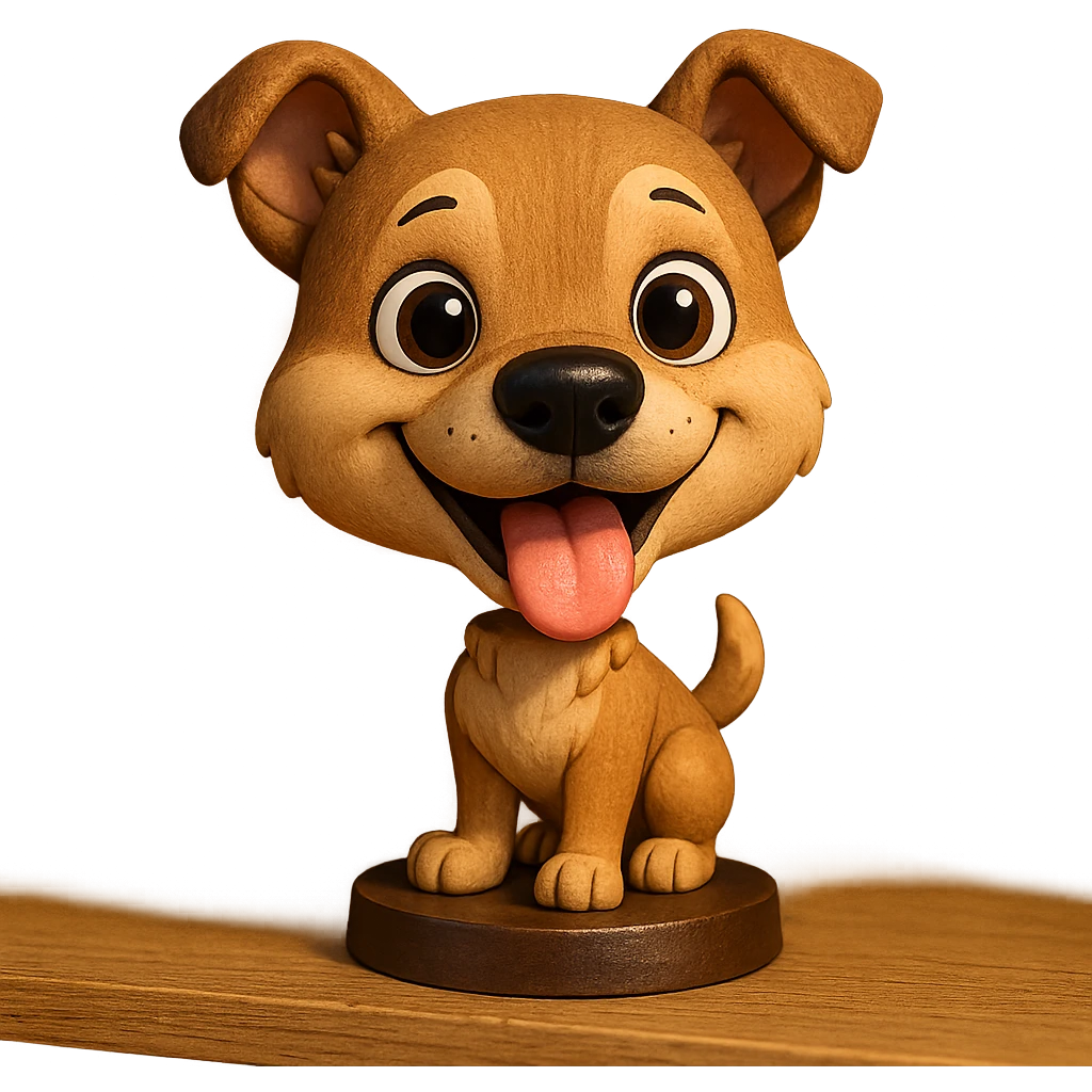 playful bobblehead style animal emoji