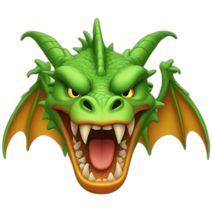 Three headed dragon angry emoji