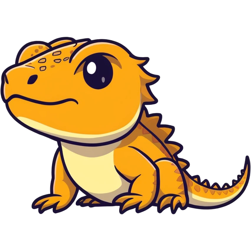 Sassy bearded dragon side-eye emoji