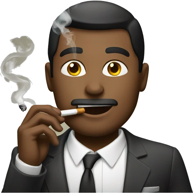 man smoking cigarette emoji