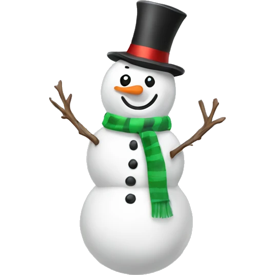 full body christmas hat snowman emoji