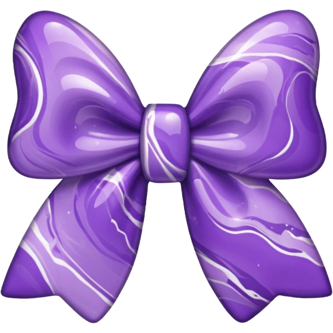 marble purple bow emoji