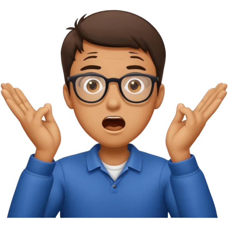 shocked guy taking off glasses emoji