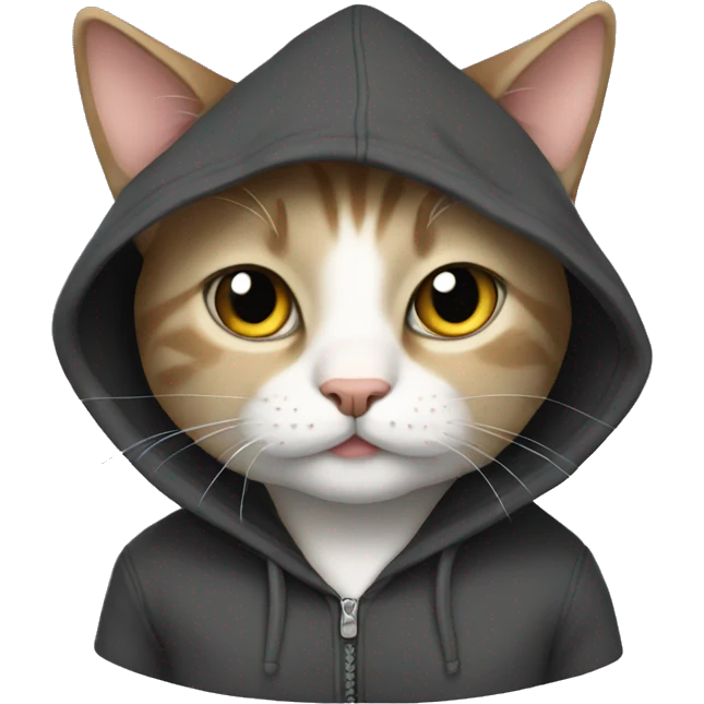 Cat with hoodie emoji