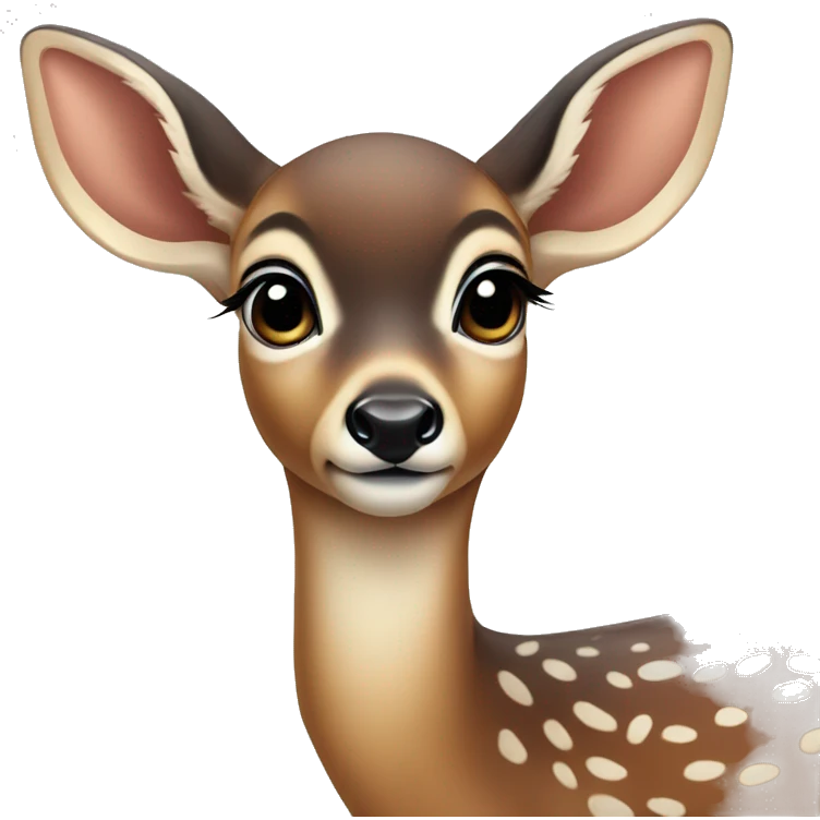 Cute baby deer with doe eyes  emoji