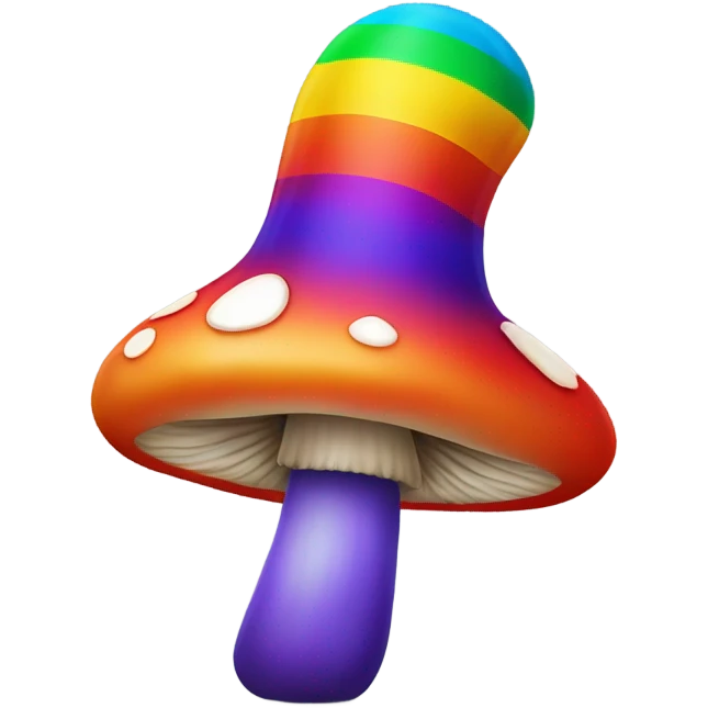 Rainbow mushroom emoji