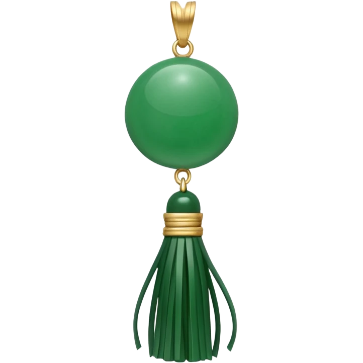 green jade ade tassel pendant emoji