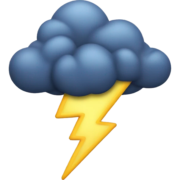 Lightning from cloud emoji