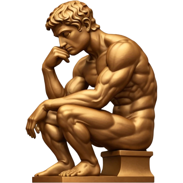 La estatua del pensandor emoji