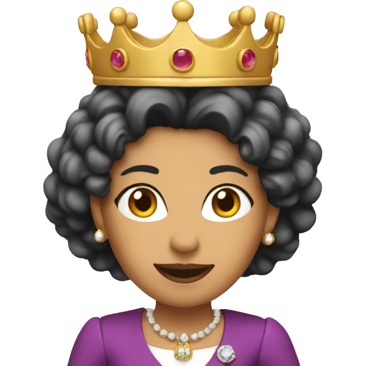 Queen riding on a jet emoji