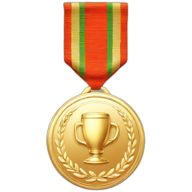 grand prix medal for beer emoji