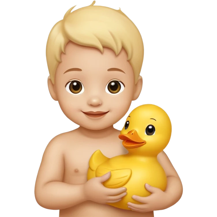 Baby holding duck emoji