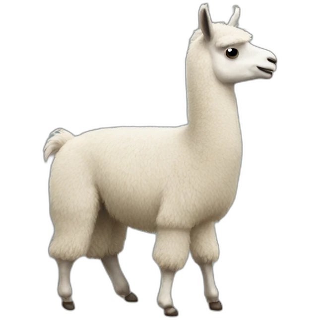 Llama dancing with his butt emoji