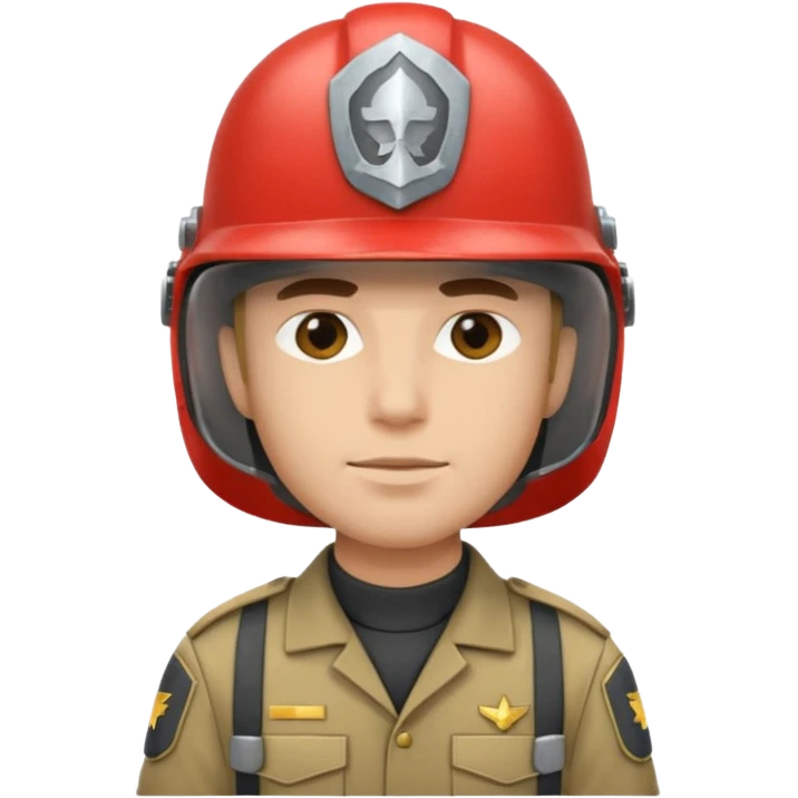 helmet man in unfiorm emoji