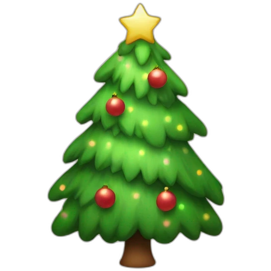 christmas tree kawaii emoji