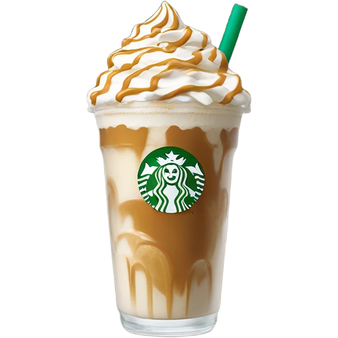 A Starbucks Caramel Frappuccino  emoji