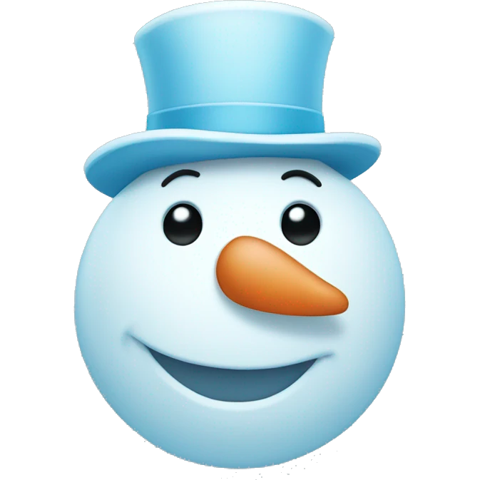 Light blue snowman emoji