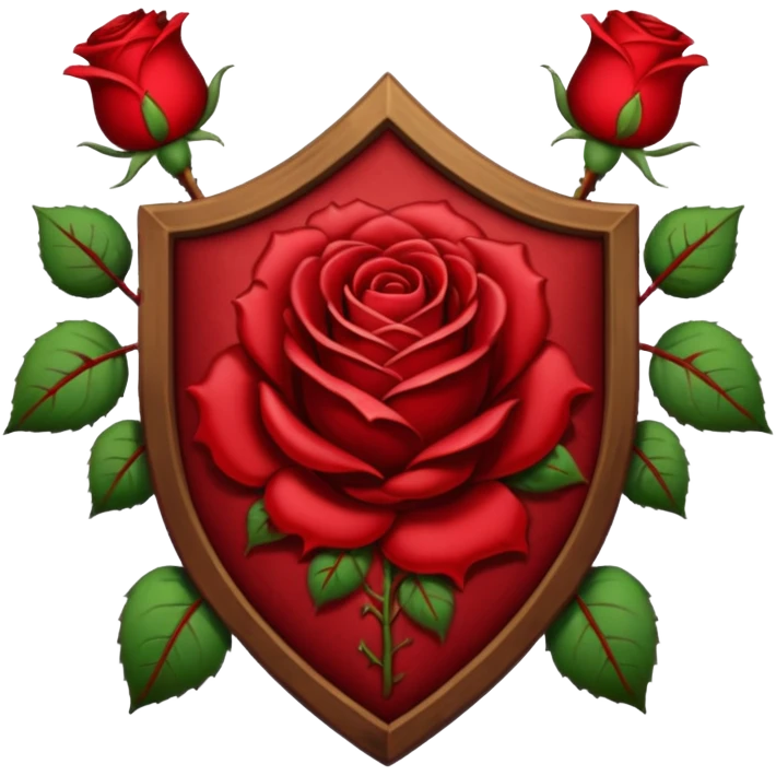 brasão sangrando medieval rosa de sangue vermelha emoji