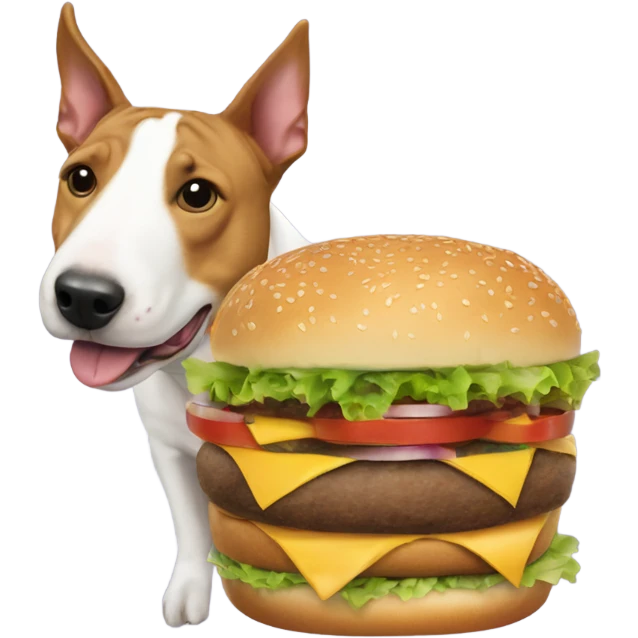 Bull terrier cheeseburger  emoji
