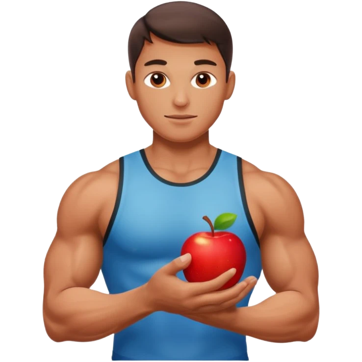 sportler mit einem Apfel in der Hand @emoji emoji