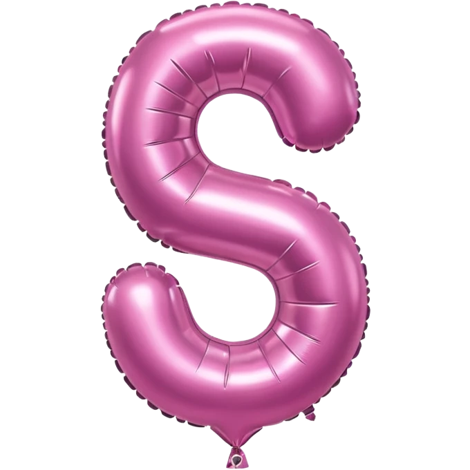 metallic pink balloon number 3 emoji