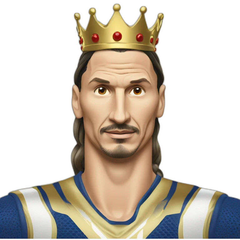Zlatan Ibrahimovic with King crown emoji
