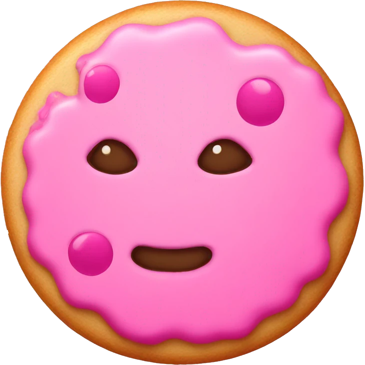 Pink cookie  emoji
