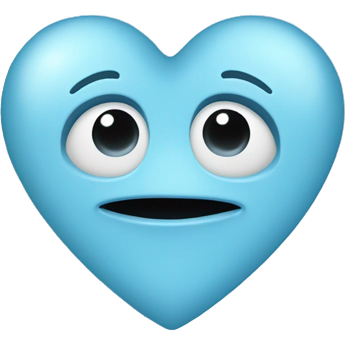 Baby blue heart emoji