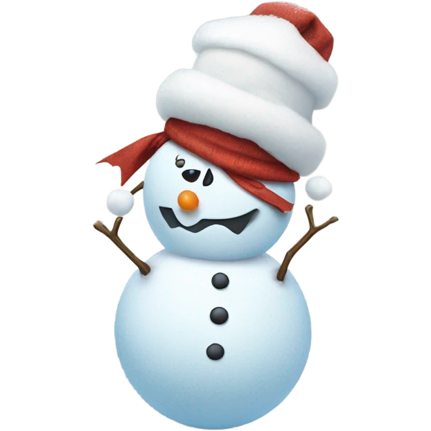 Snowball making snow man emoji