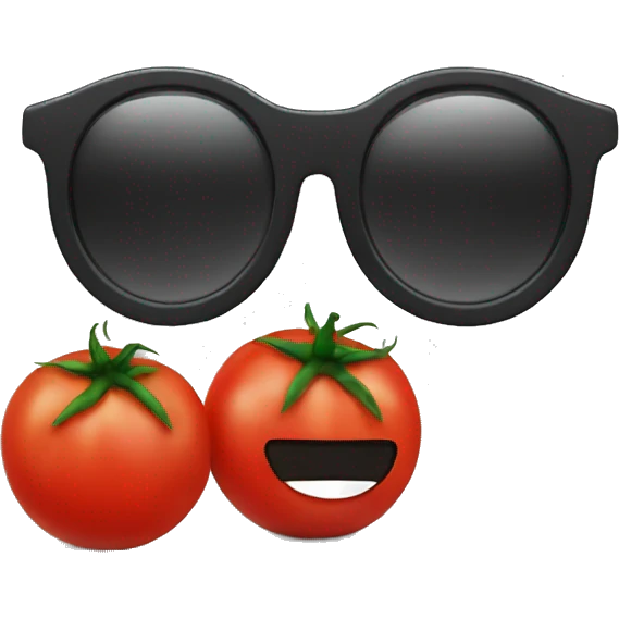 A tomato with sunglasses emoji