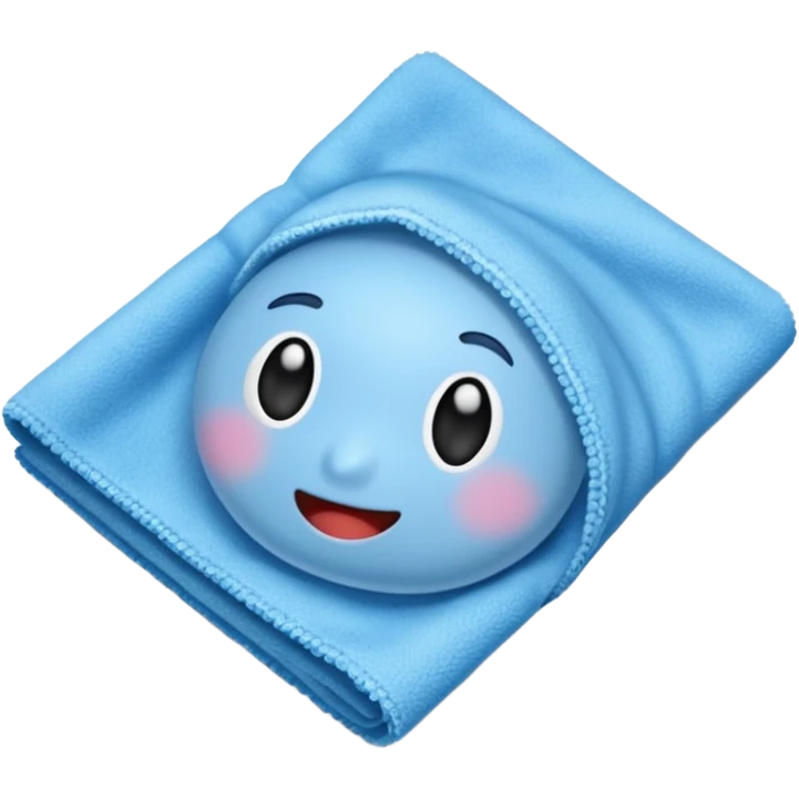blue microfiber cloth in kitchen emoji