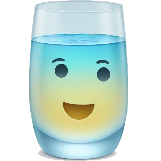 clear water in glass emoji