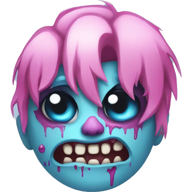pink blue zombie cute emoji