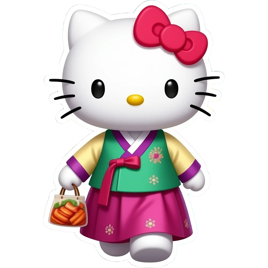Hello Kitty who traveled to Korea emoji