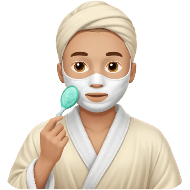 skincare routine man spa emoji