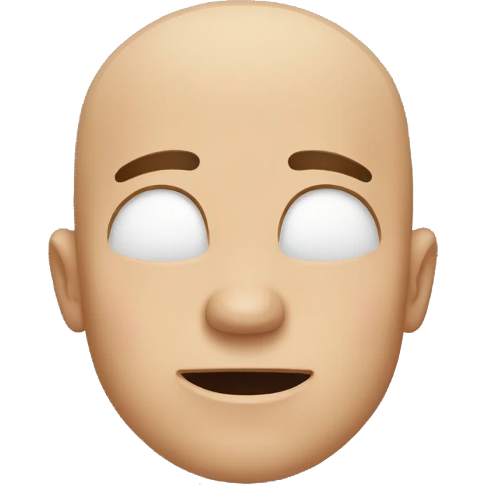 Bald guy crying emoji