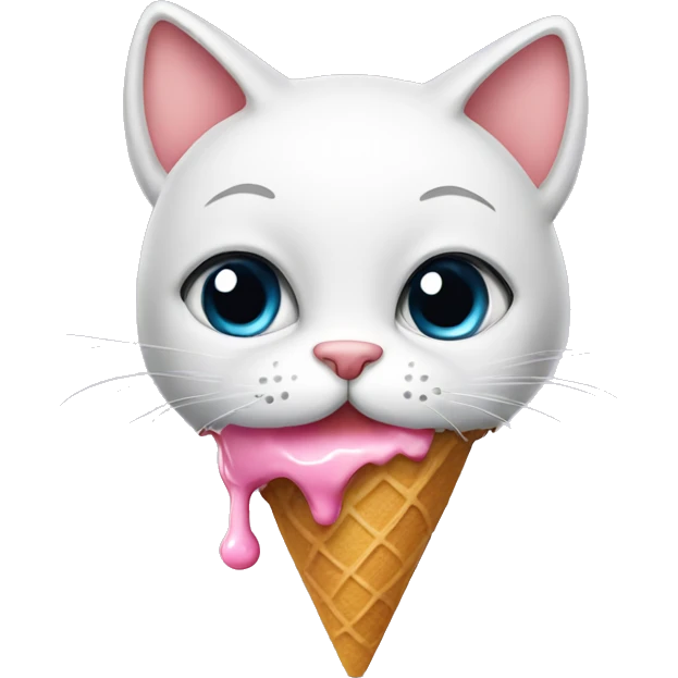 Cat with icecream emoji