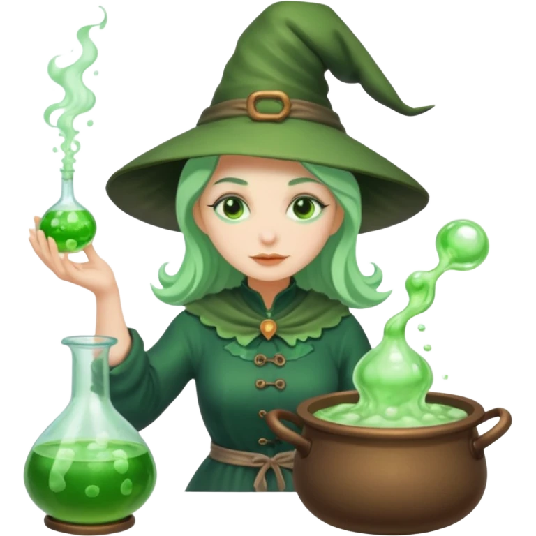 green witch cooking potion emoji