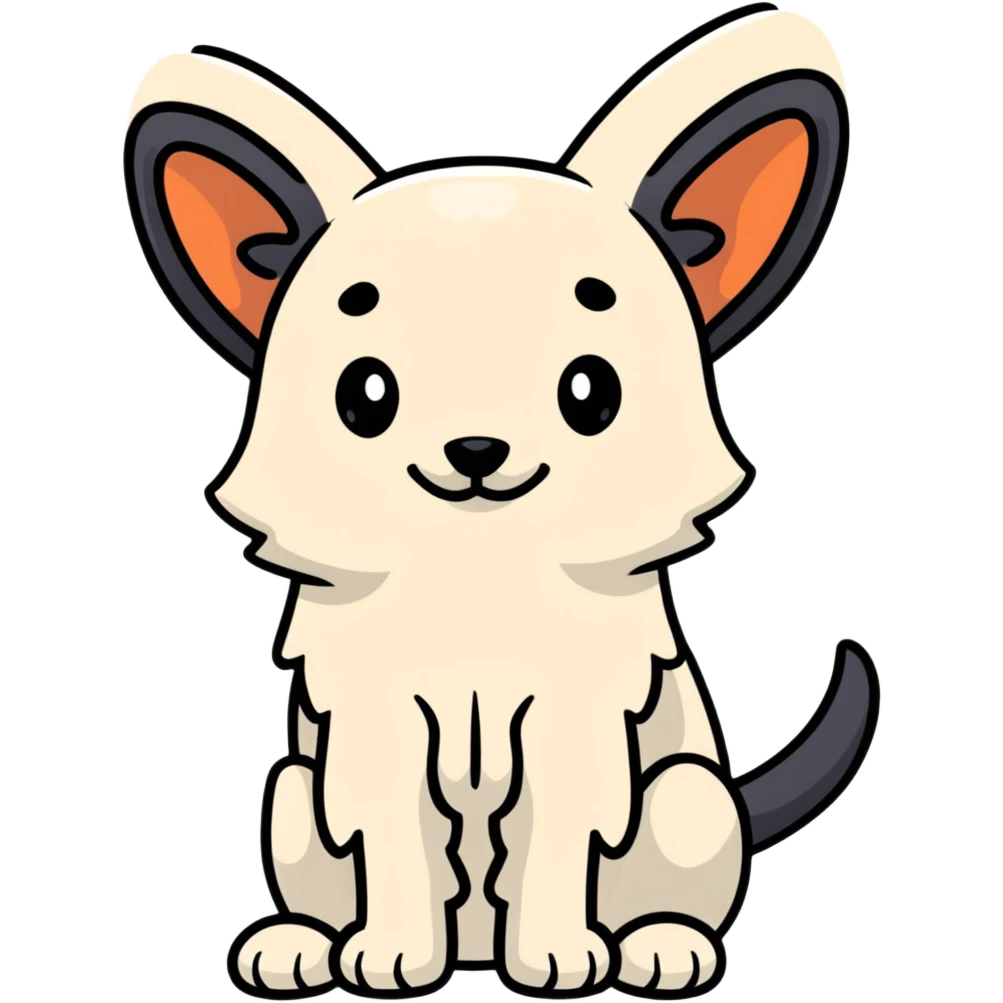 Cute dog with floppy ears emoji