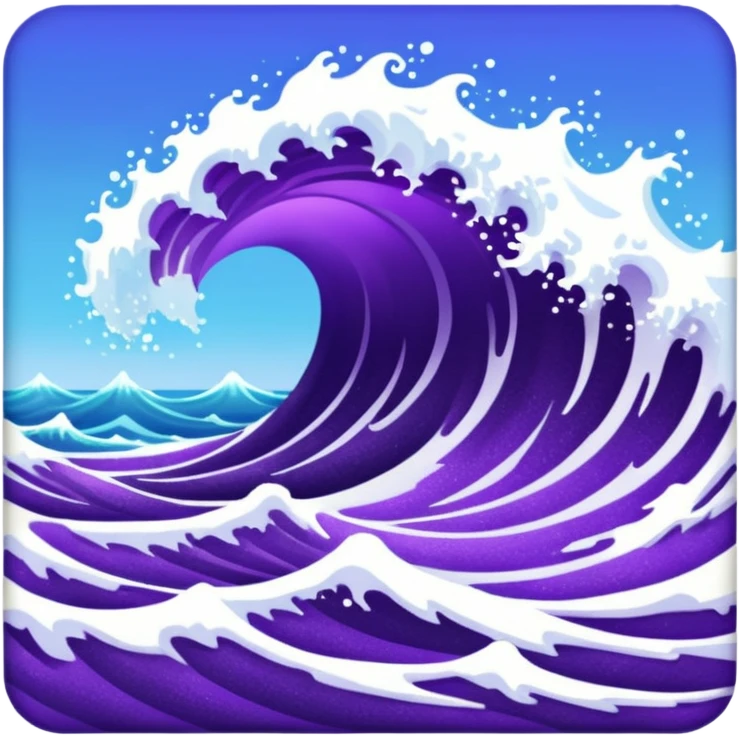 glitter purple cian wave ocean emoji
