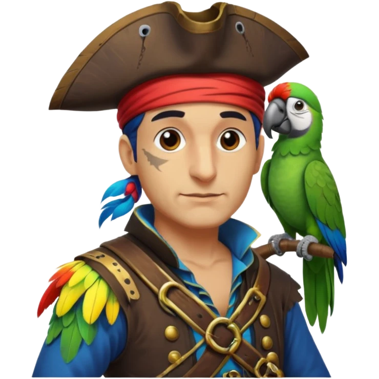 pirate and parrot emoji