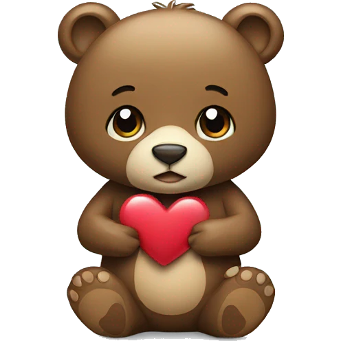 Bear with heart emoji