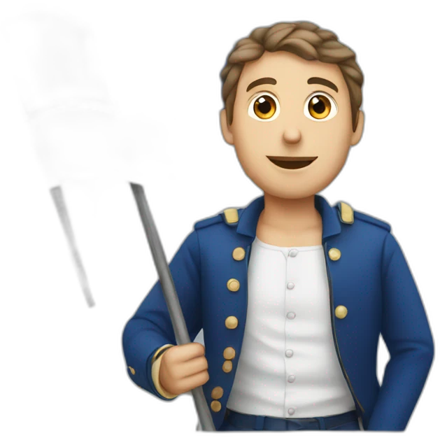 French man with French flag emoji