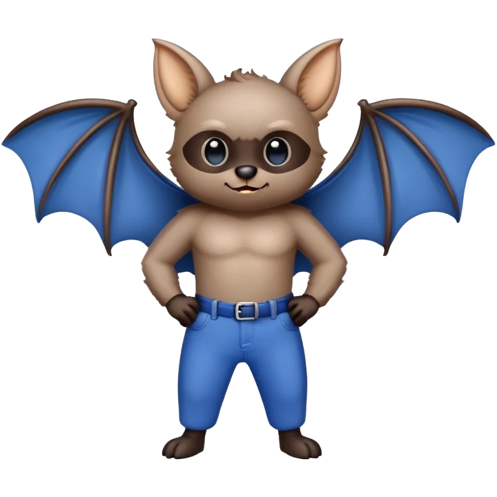 Bat wearing pants  emoji