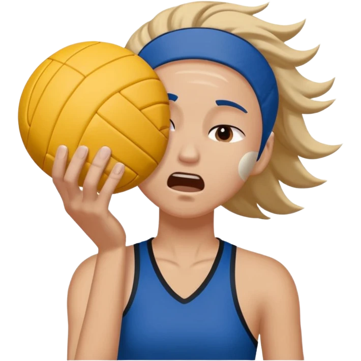 Volleyball to the face emoji