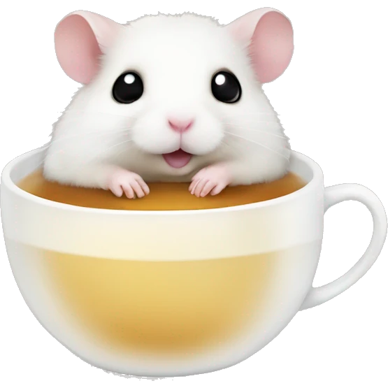 Hamster with tea emoji