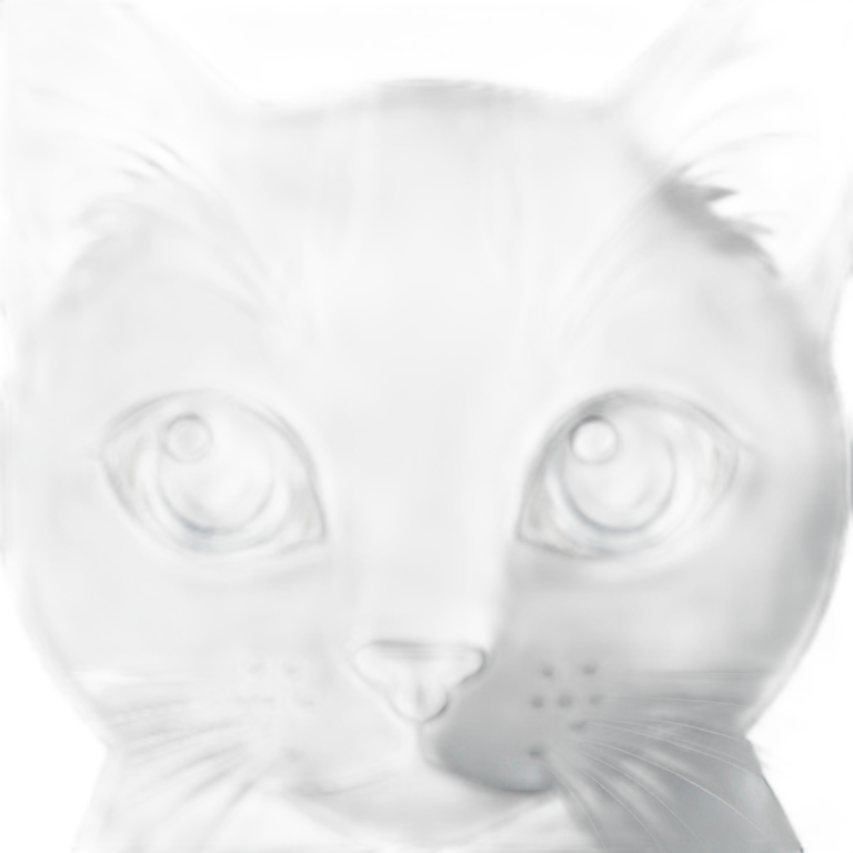 White cat, she have blue eyes and small black stain on head  emoji